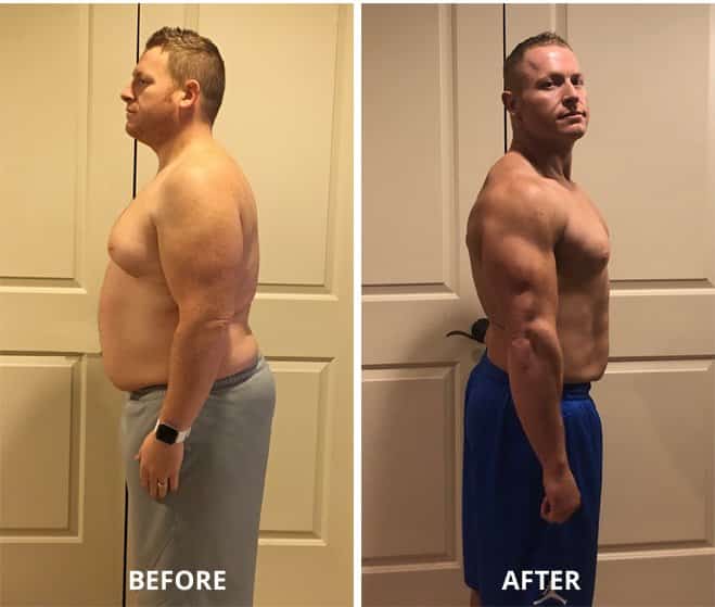 before and after weight loss success story man